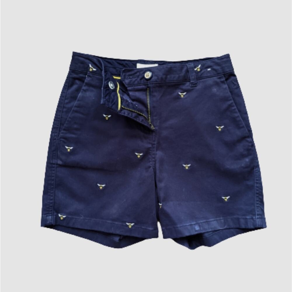 Jules Maison Jules Signature Navy Embroidered Bumblebee Shorts 4 - Picture 4 of 8